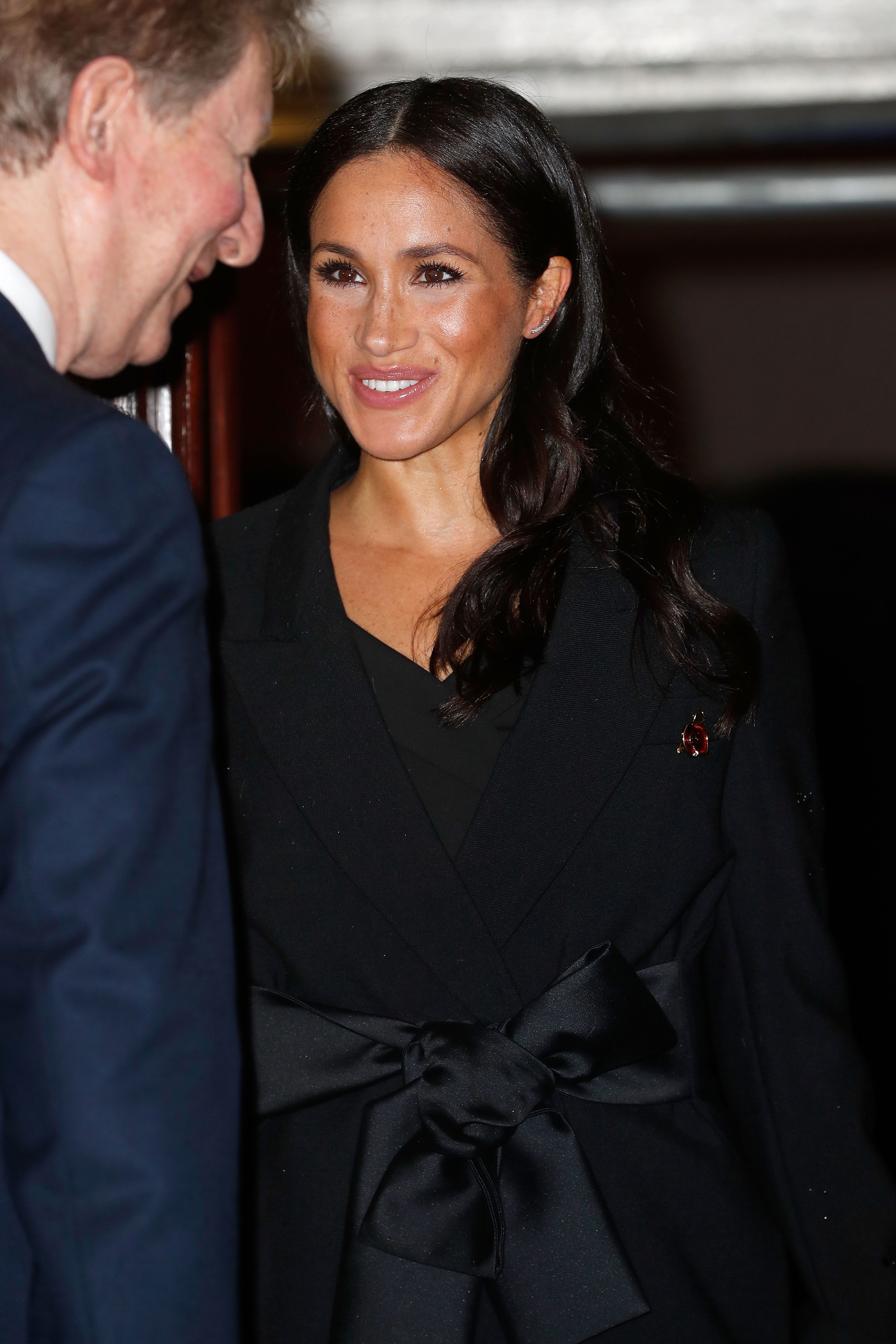 meghan markle black blazer dress