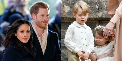 Meghan Markle, Prince Harry, Prince George, and Princess Charlotte