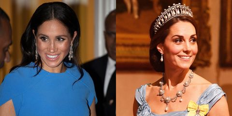 Why Kate Middleton Wore a Tiara But Meghan Markle Didn't To State Dinners
