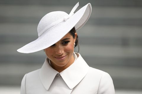 meghan markle,duchess of sussex attending a service of thanksgiving for the reign of queen elizabeth ii  in london friday june 3, 2022 on the second of four days of celebrations to mark the platinum jubilee