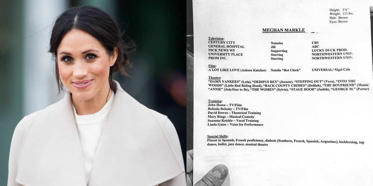 Meghan Markle's Old Acting Résumé and Headshot Reveal Her 