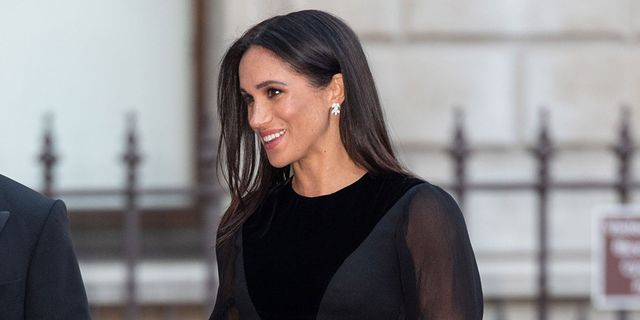 Meghan Markle's black Givenchy dress at Royal Academy Oceania Exhibition -  Duchess of Sussex's first solo royal engagement