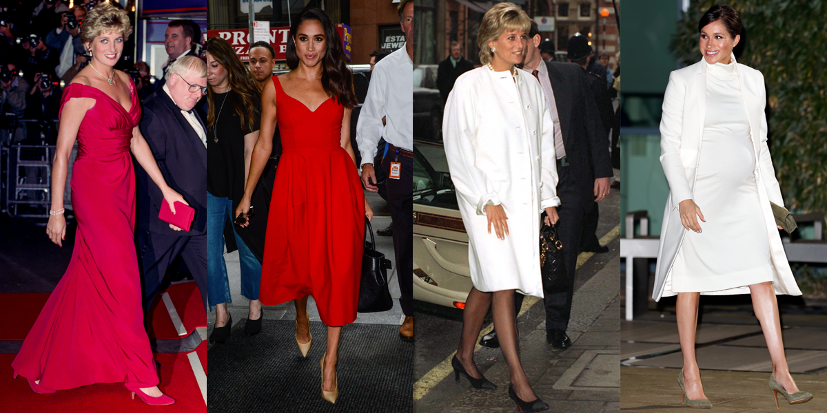 meghan markle princess diana outfits