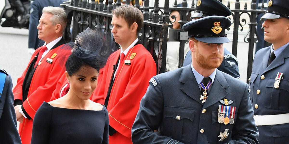 Meghan Markle Wears Custom Black Dior Dress to RAF 100th Centenary