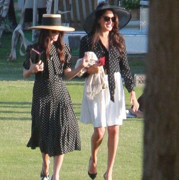 meghan markle at prince harry's polo match