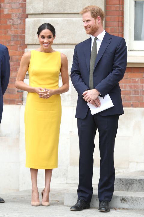 Image result for megan markle in a yellow dress