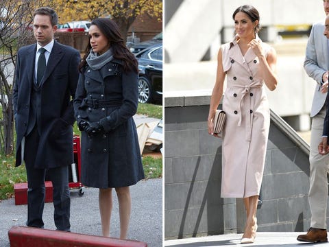 Meghan Markle's style - trench coat dress