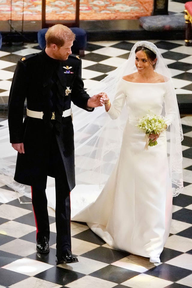 Meghan und Harry an ihrem Hochzeitstag