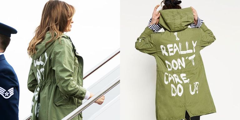 Image result for melania coat dont care