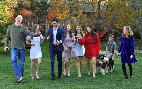 melissa and doug bernstein of melissa and doug, pictured with their six children in connecticut