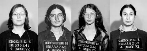 members of the janes are shown in a series of mugshots