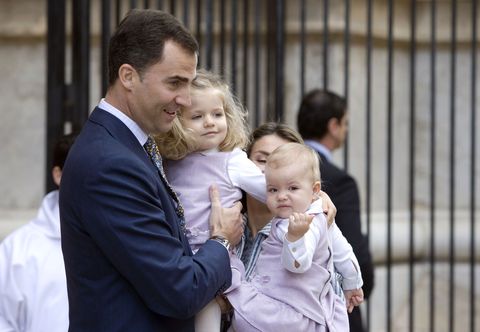 spanish royal family attend easter sunday church service mallorca