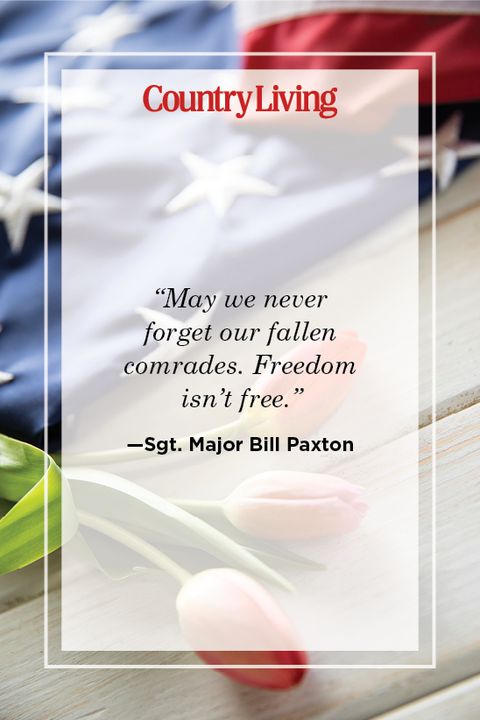memorial day quote from sgt major bill paxton