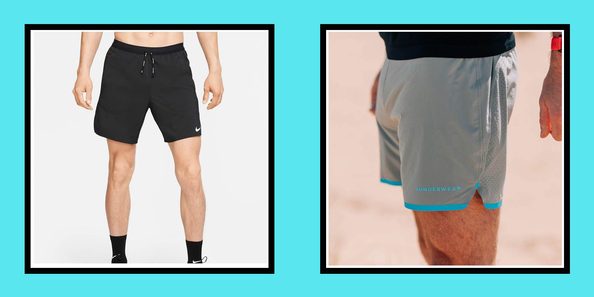 Quick Dry Mens Sports Running Shorts 2 IN 1 Shorts With Longer Liner