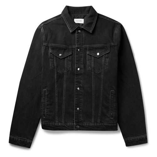 mens fashion black denim jacket