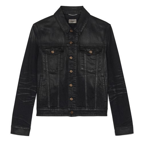 black faded jean jacket