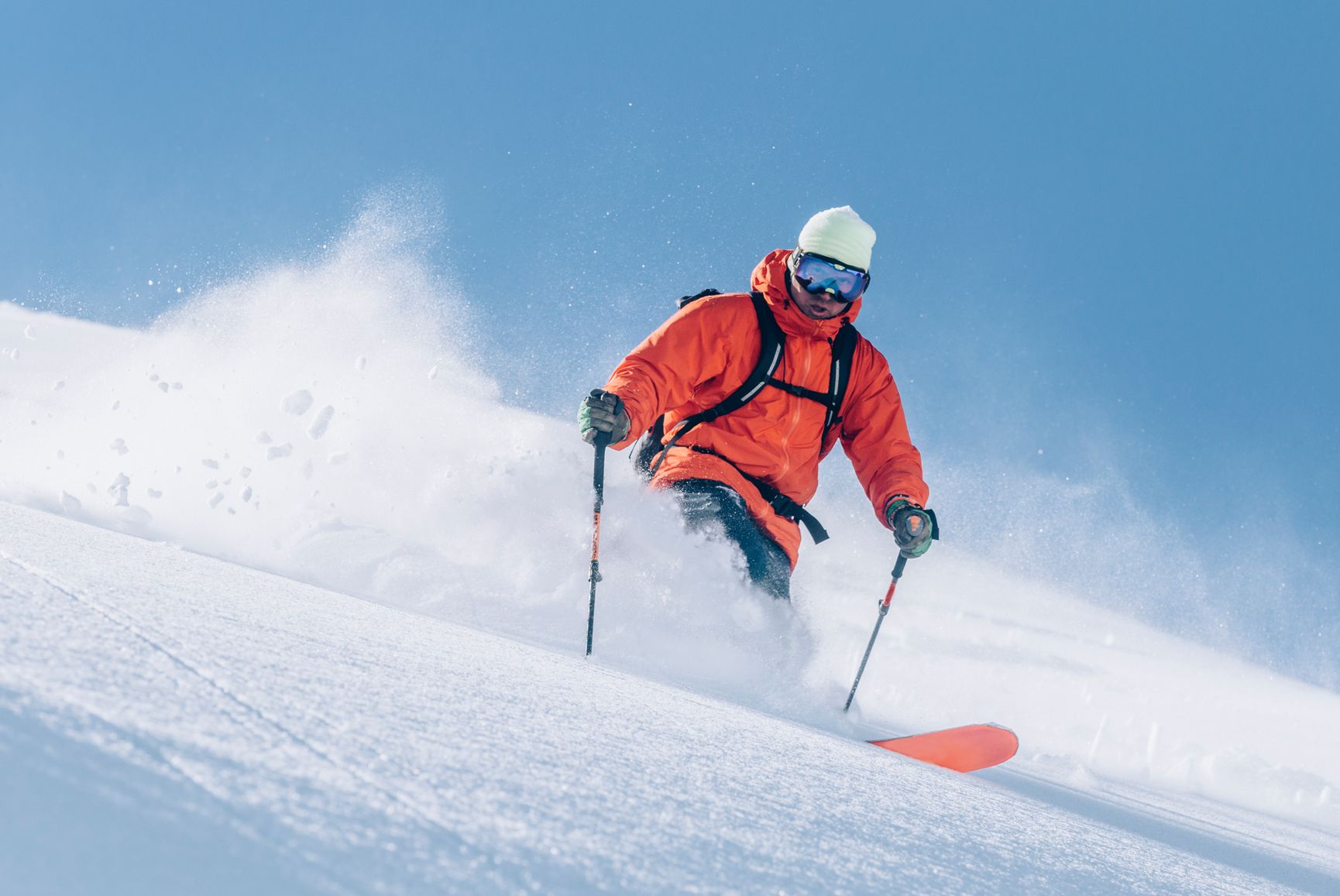 mens orange ski coat