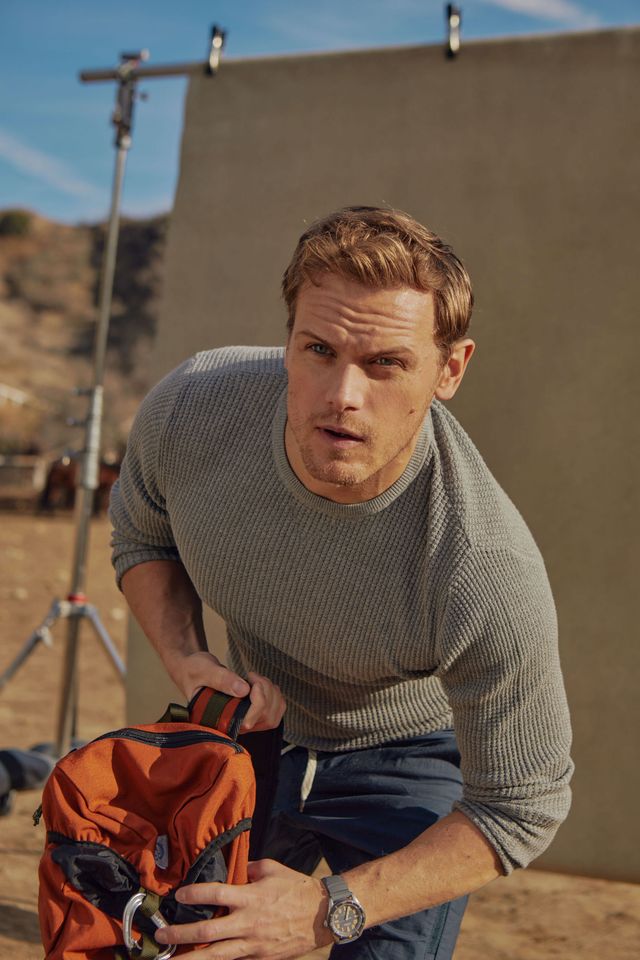 sam heughan at the march style shoot for men's health