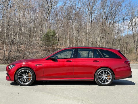 mercedes amg e63 side red 2021