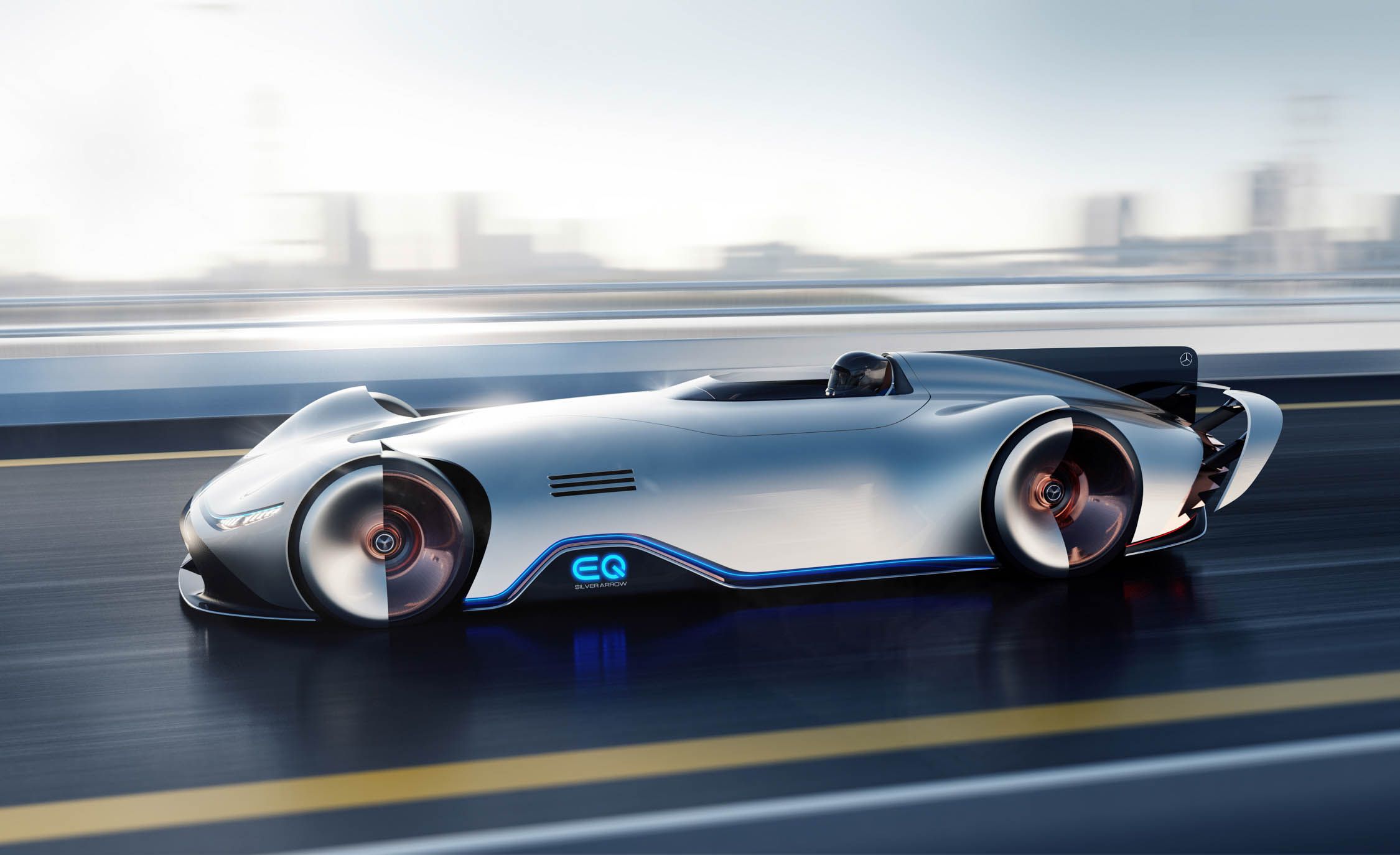 Mercedes Benz Eq Silver Arrow Concept Is A Retro Inspired Futuristic Ev