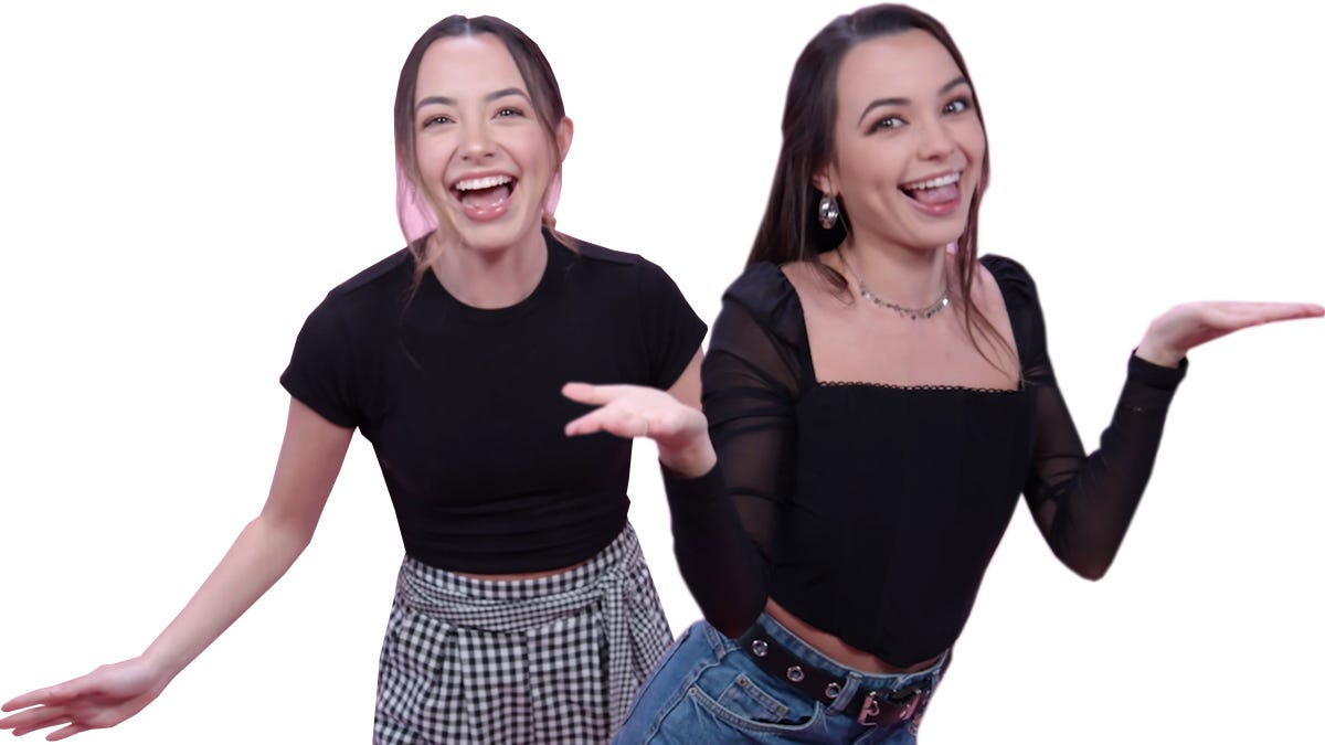 Watch The Merrell Twins Learn A Bunch Of Tiktok Dances In Just A Few Minutes Tiktok Challenge Challenge Cosmo