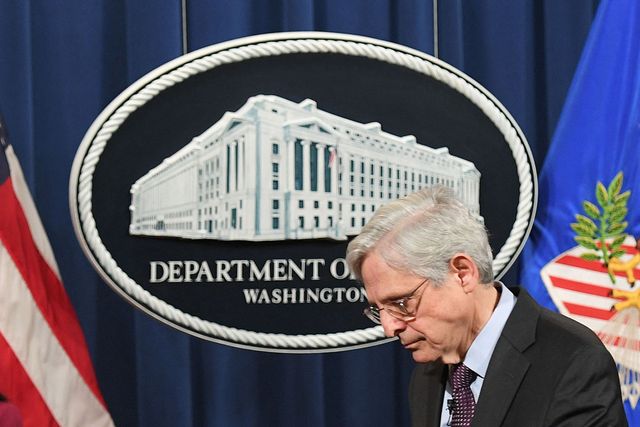 us attorney general merrick garland departs after delivering a statement at the department of justice in washington, dc on april 26, 2021   garland announced that the justice department will open a civil investigation into the louisville metro police department photo by mandel ngan  pool  afp photo by mandel nganpoolafp via getty images