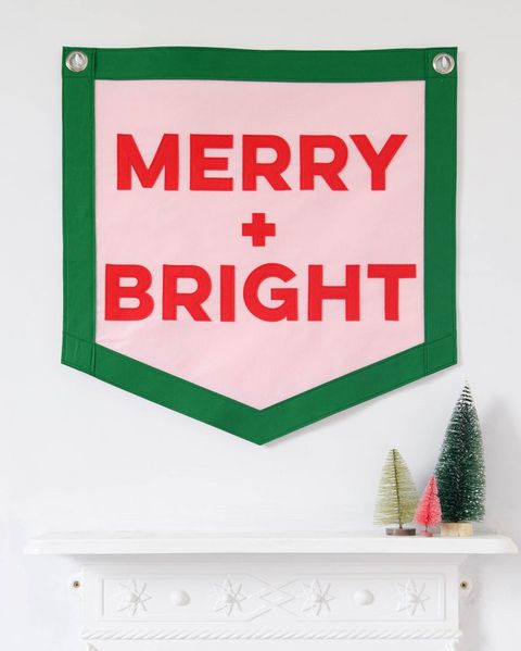 merry and bright christmas banner, £55, ﻿houseofhooray﻿﻿ at etsy