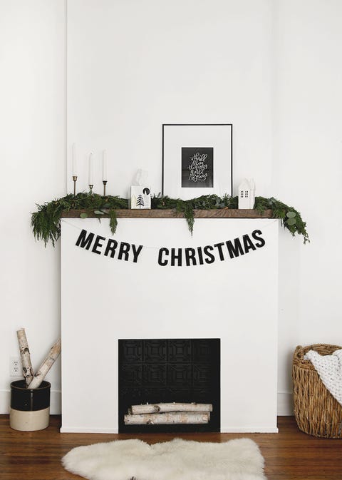 merry christmas banner christmas mantel decor