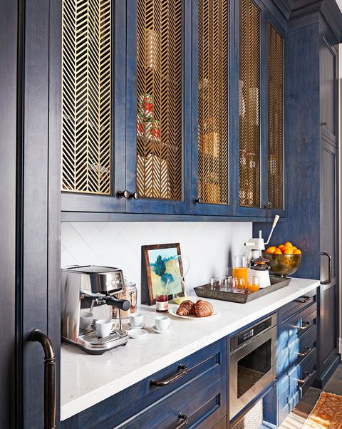 Metal Grate Cabinet Fronts Are Our Favorite Kitchen Trend - Kitchen Wall Cabinets With Glass Doors Uk
