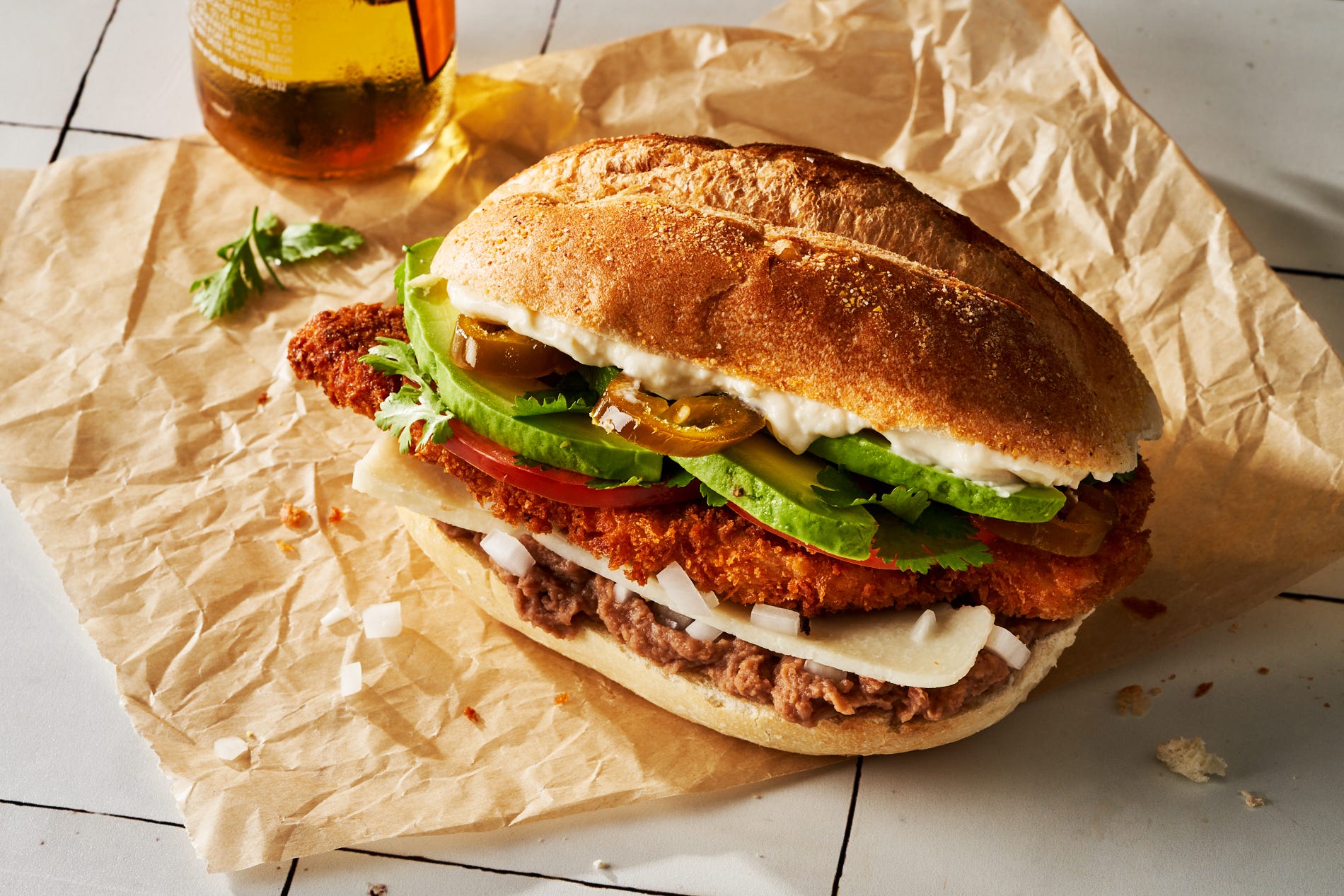 These Mexican Tortas With Crispy Breaded Chicken Will Be Gone In Seconds