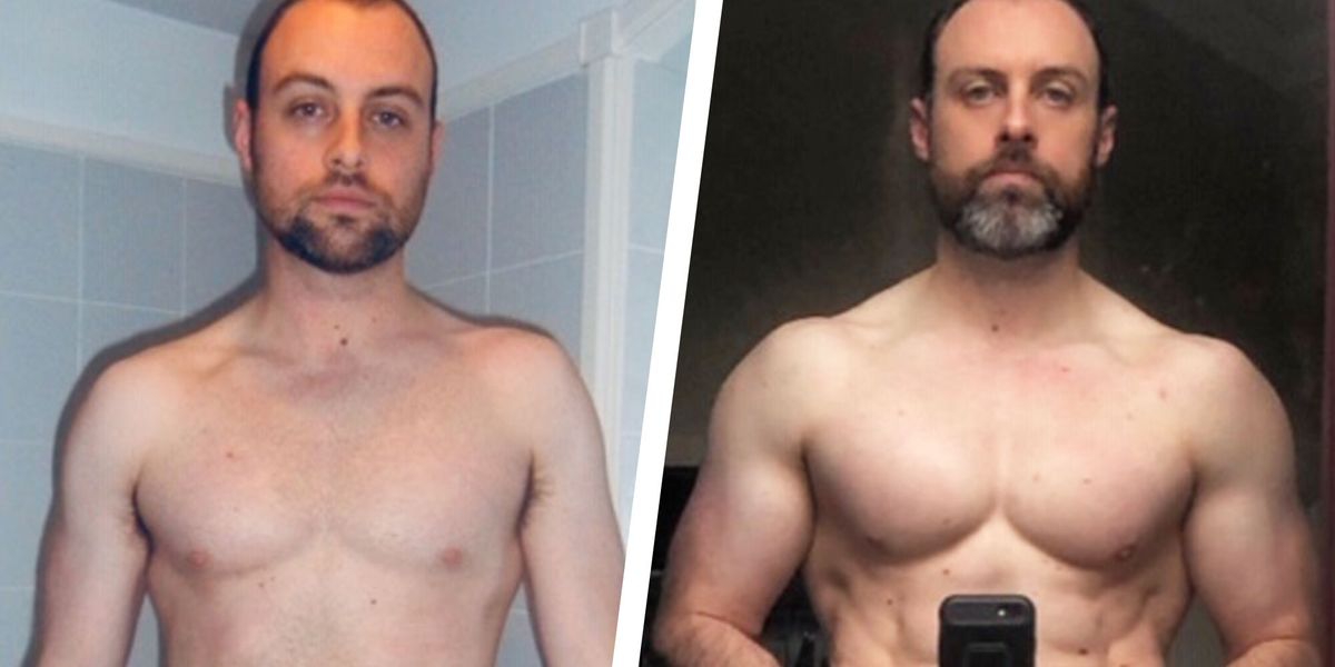 A balanced diet and exercise plan helped this guy build muscle