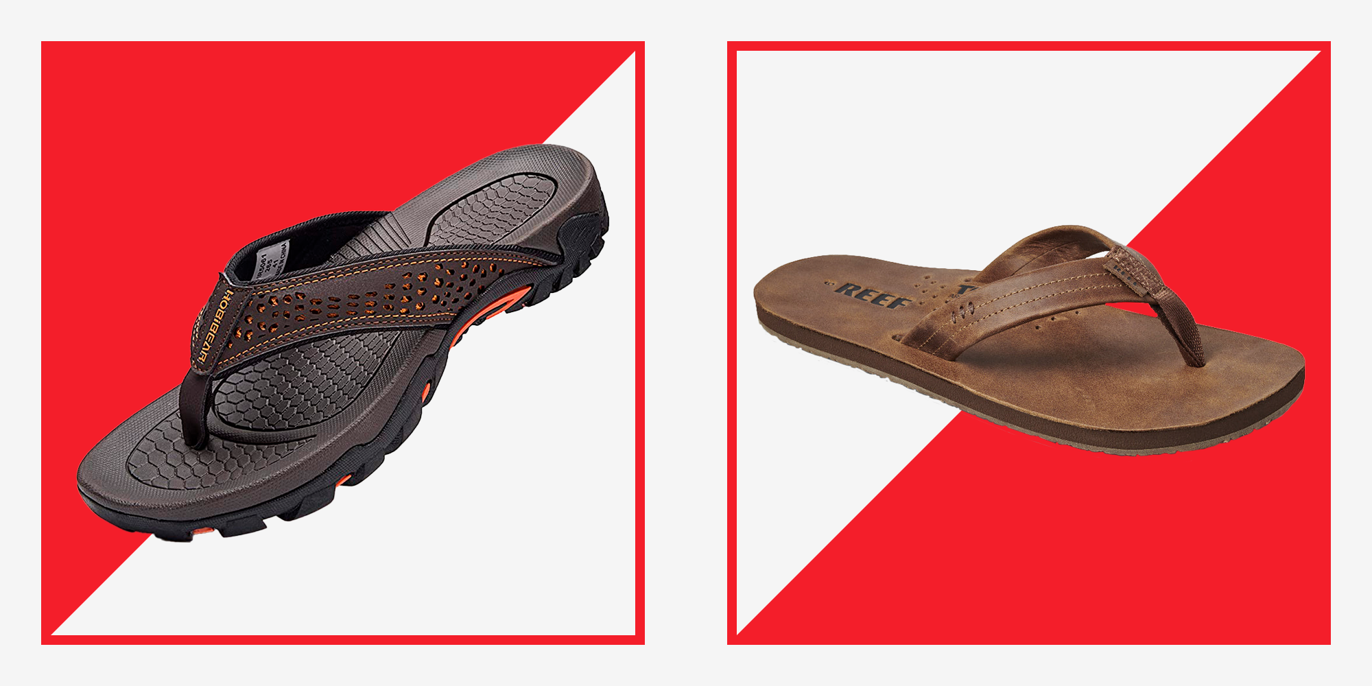 mens leather flip flops with arch support