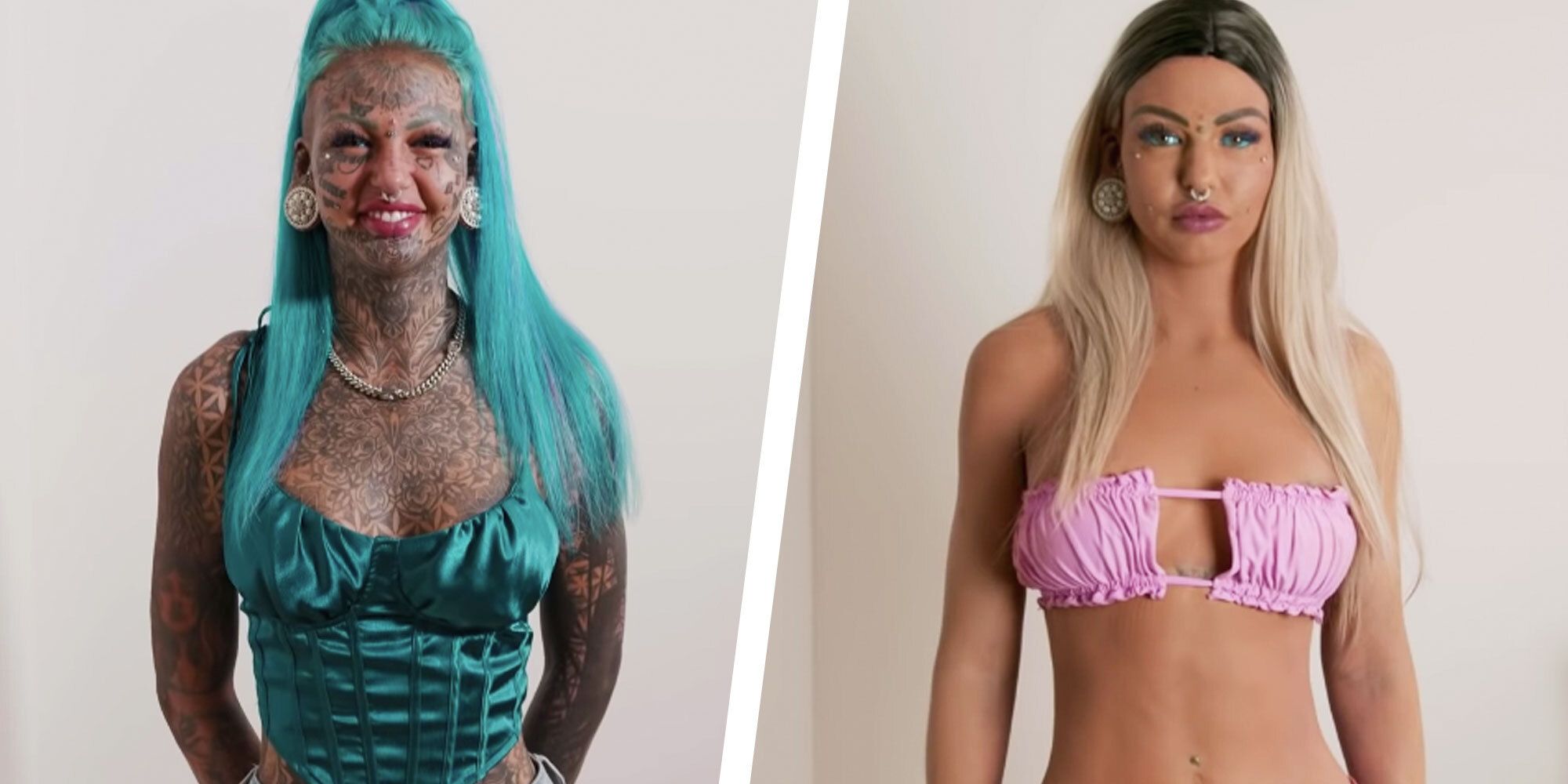 Tattoos in women covered 'Vampire Woman'