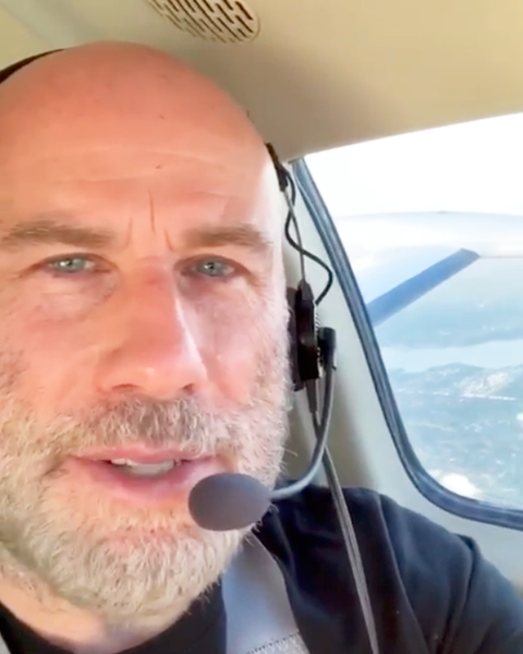 John Travolta Shares Plane Selfie on Instagram