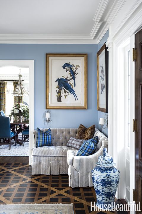Blue, Room, White, Living room, Interior design, Property, Wall, Furniture, Ceiling, Home, 