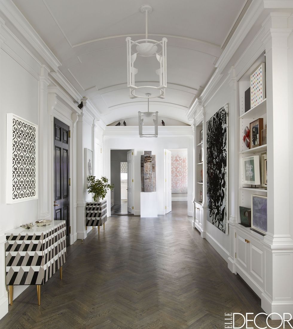 mid century hallway lighting