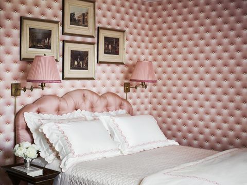 40 Best Bedroom Wallpaper Ideas 2021, Tufted Headboard Wallpaper