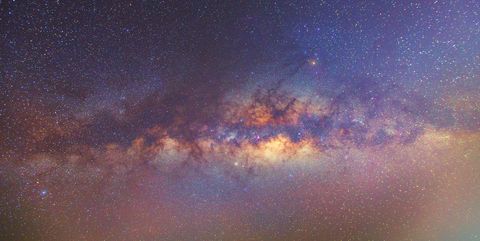 Milky way galaxy with stars and space dust in the universe