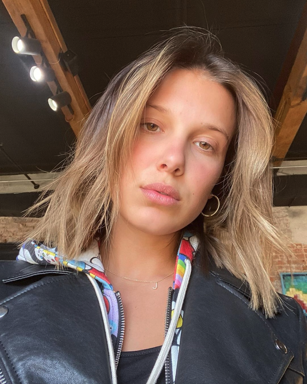 Millie Bobby Brown Ditched Her Blonde Extensions For Brown Balayage