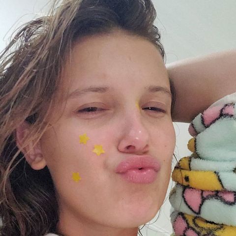 Millie Bobby Brown’s Wears Adorable Zit Stickers From Star Face