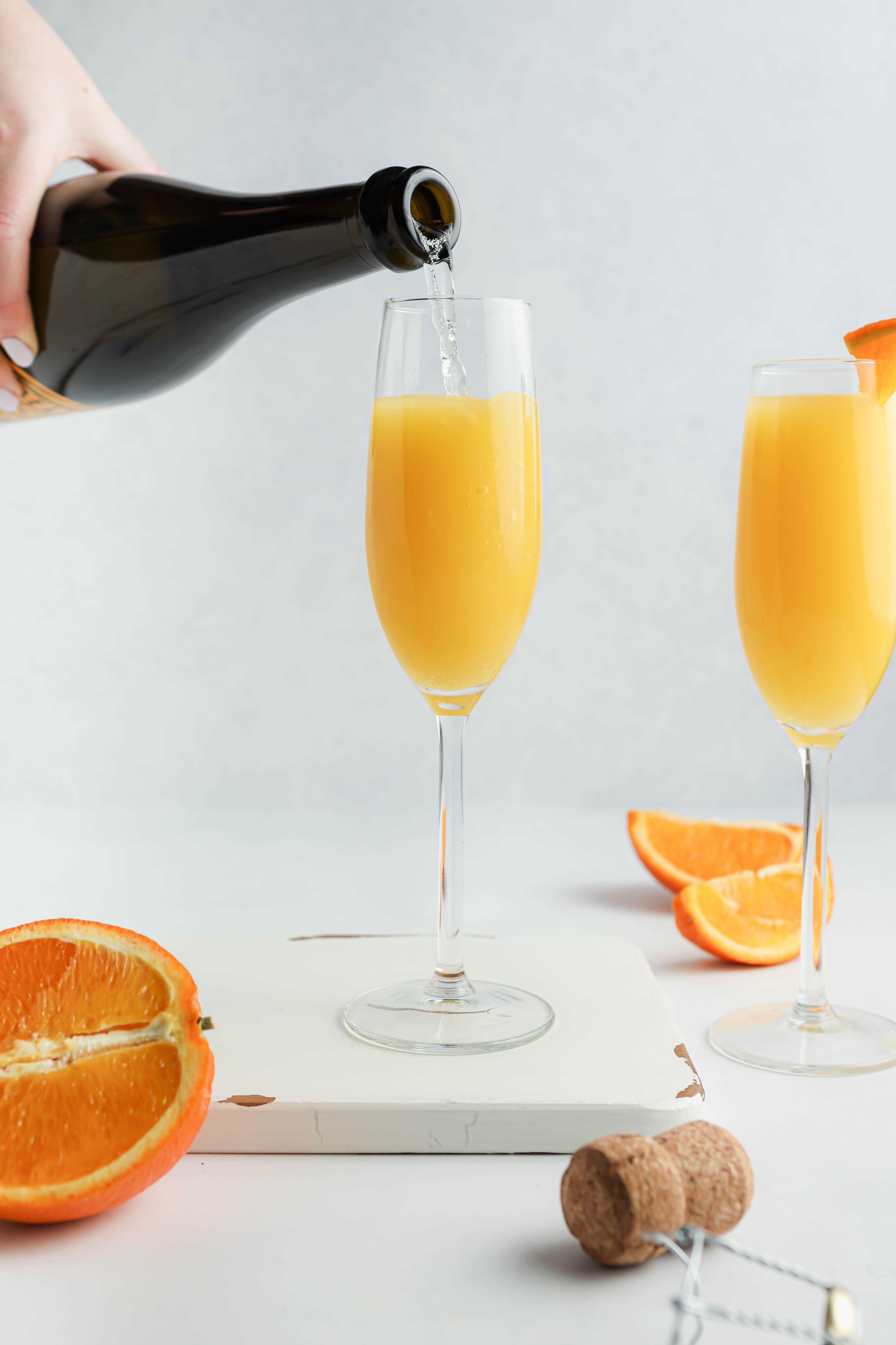 drink made with orange juice and champagne