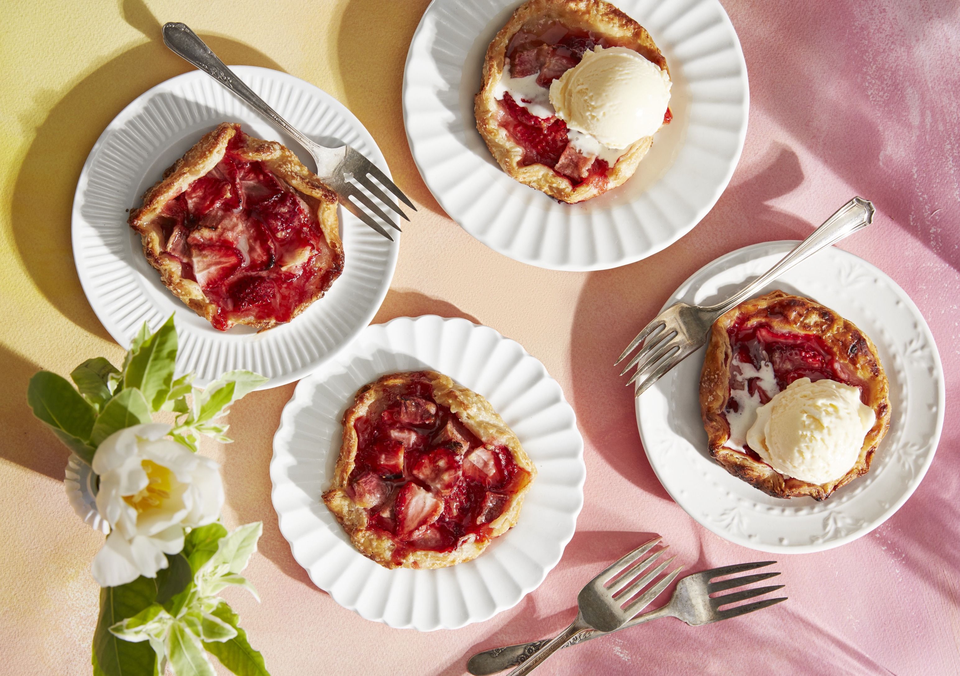 Mini Strawberry-Rhubarb Galettes-image