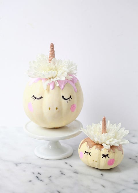 mini unicorn pumpkins pumpkin decorating ideas