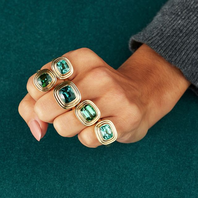 green diamond jewellery engagement ring