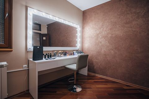 beauty make up spa salon interior, no people