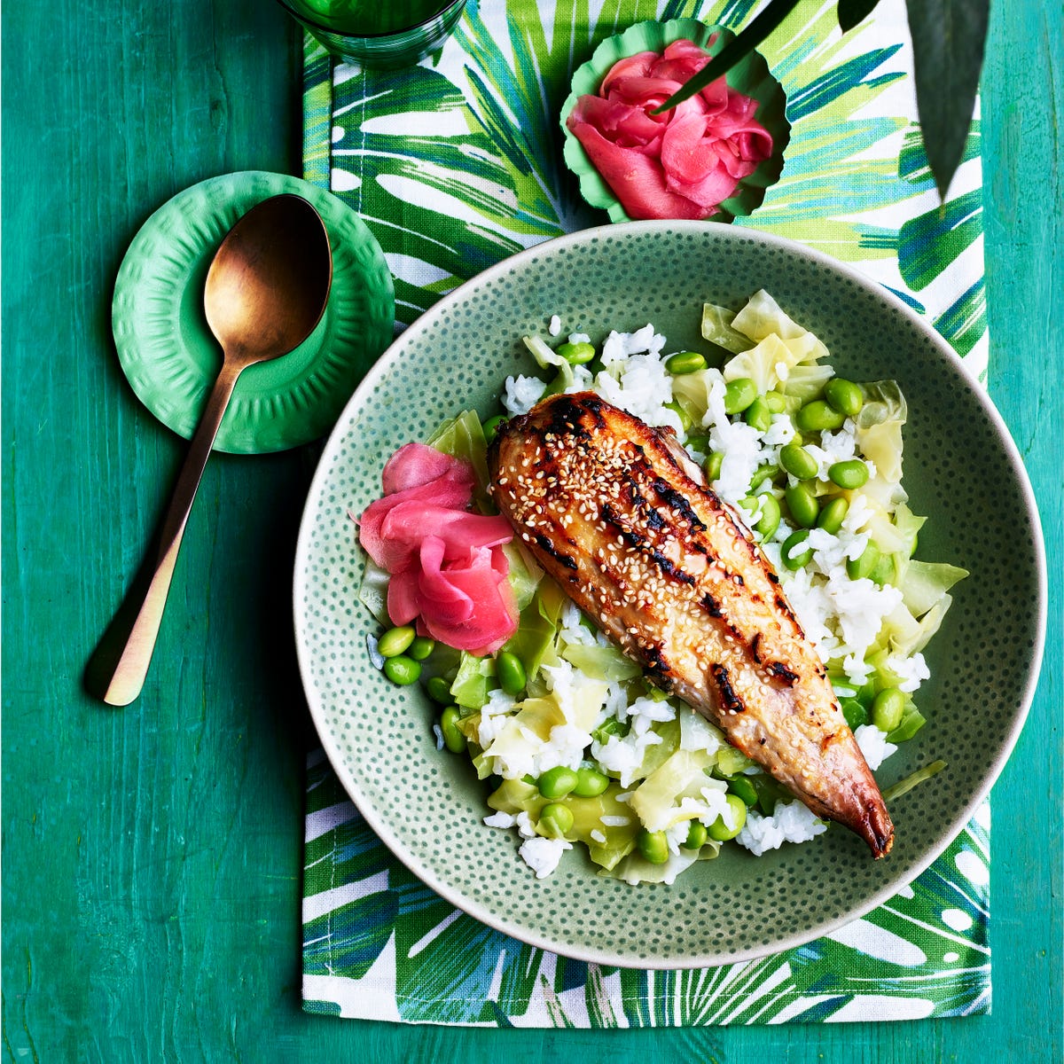 Miso Mackerel with Sticky Rice