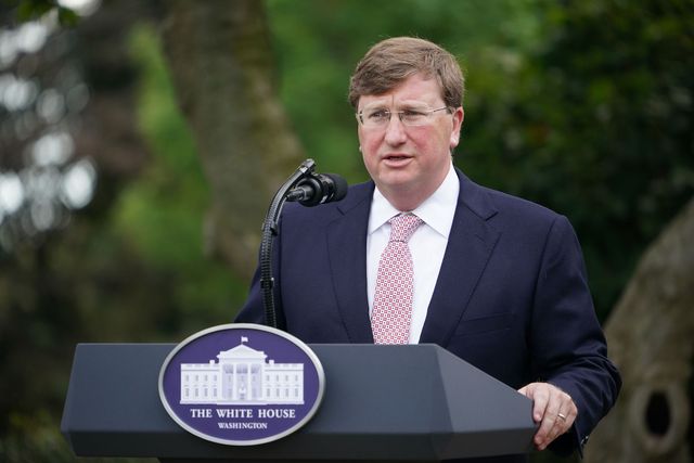 mississippi gov tate reeves speaks on covid 19 testing in the rose garden of the white house in washington, dc on september 28, 2020 photo by mandel ngan  afp photo by mandel nganafp via getty images