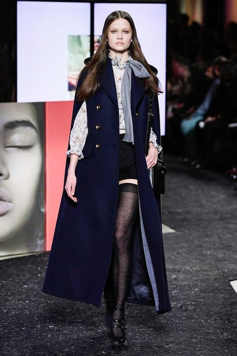 Fashion model, Fashion, Clothing, Fashion show, Runway, Coat, Haute couture, Overcoat, Outerwear, Event, 