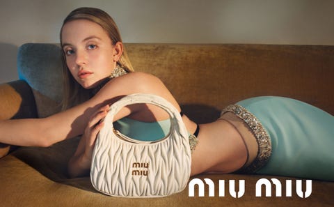 miu miu sydney sweeney miu wander campaign