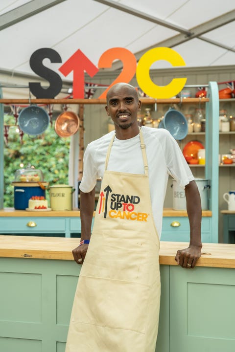 mo farah, the great british bake off for stand up to cancer 2022